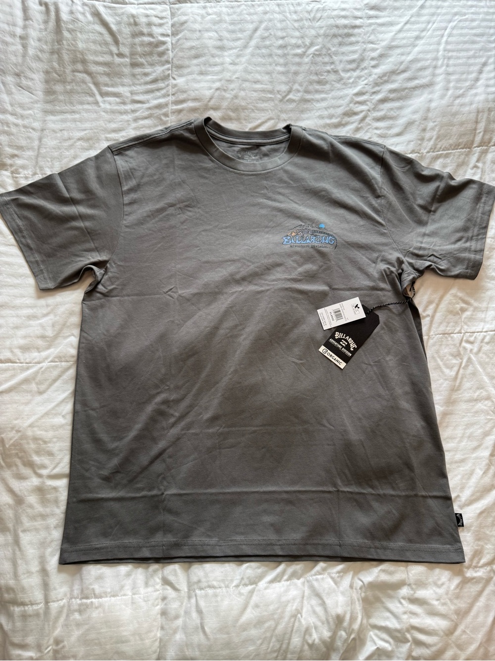 Billabong Short-Sleeve Tee in Brown with Blue Logo